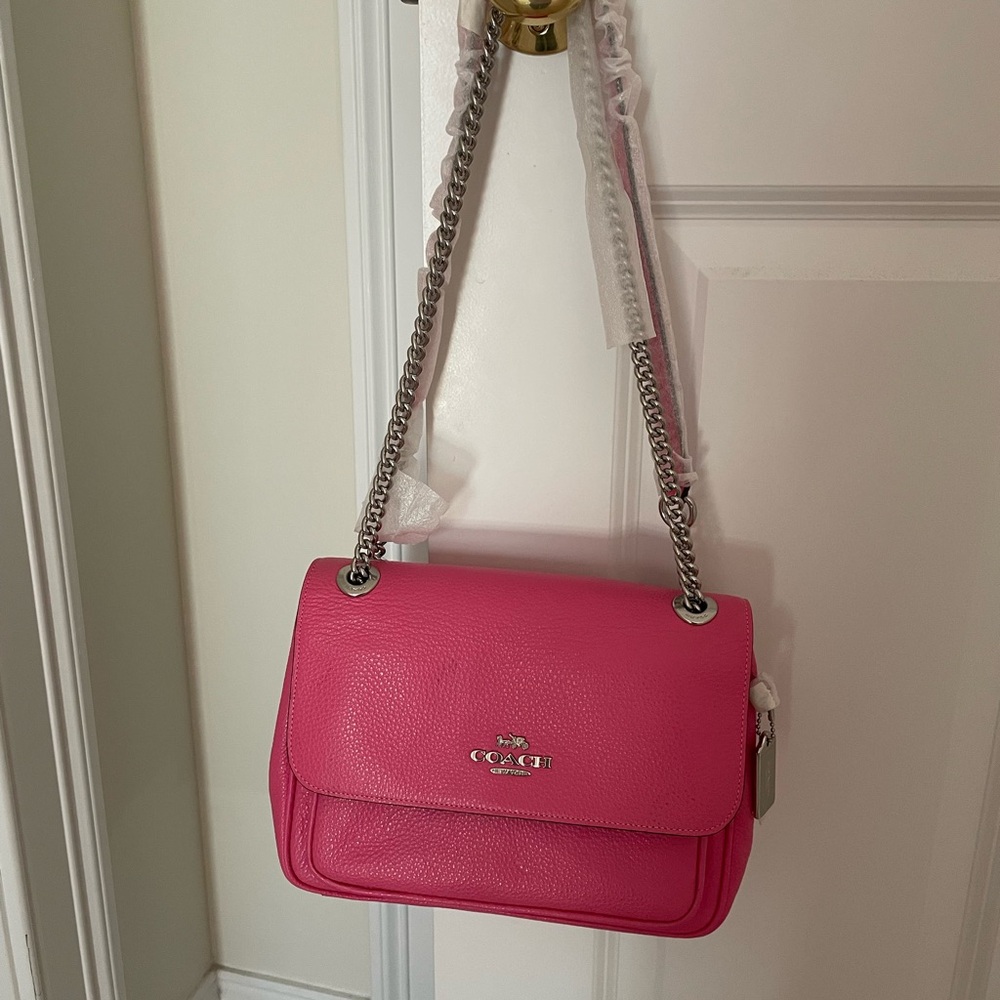 Coach Pink Leather Shoulder Bag